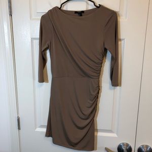 Forever 21 tan dress with sleeves